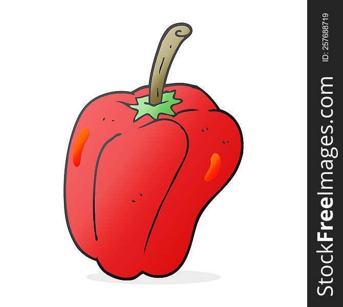 freehand drawn cartoon pepper