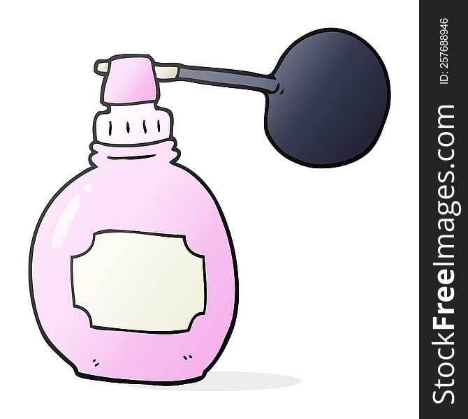 freehand drawn cartoon perfume bottle