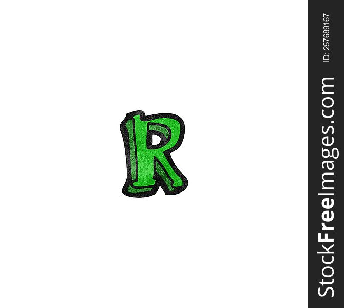 Cartoon Letter R