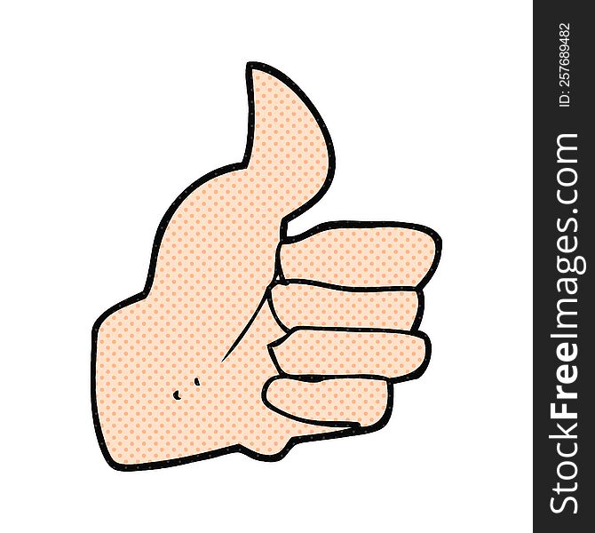 Cartoon Thumbs Up Symbol