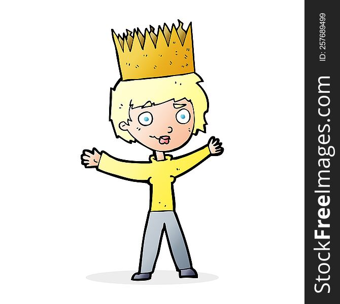 Cartoon Person Wearing Crown