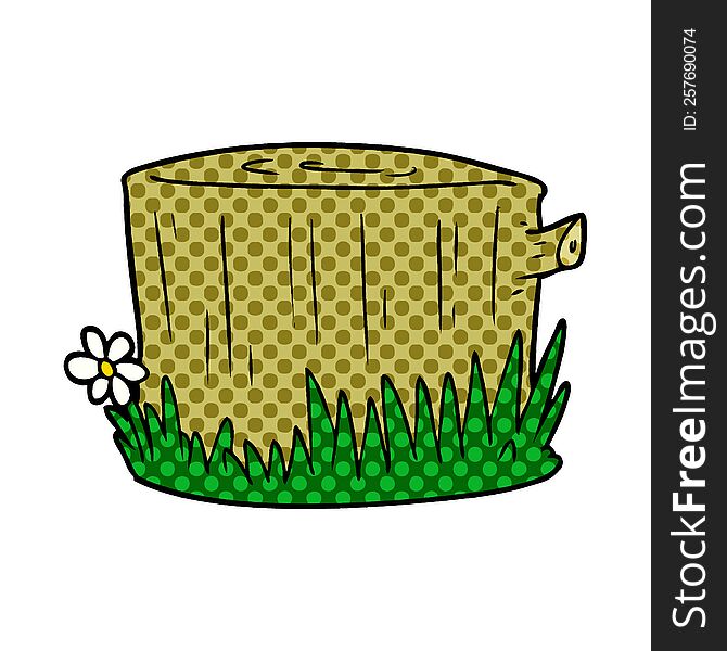 cartoon tree stump. cartoon tree stump