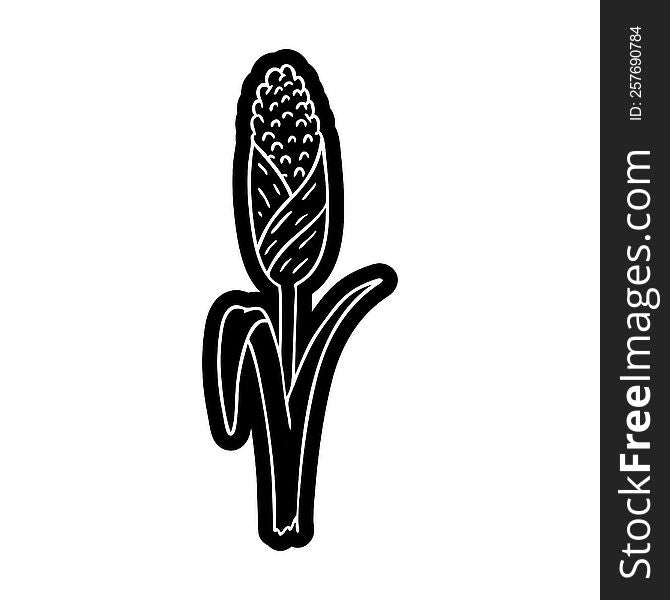 cartoon icon of fresh corn on the cob. cartoon icon of fresh corn on the cob