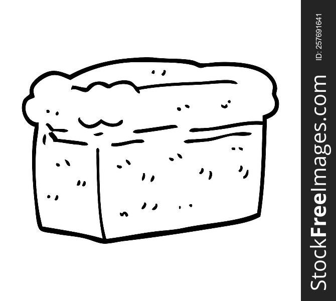 line drawing cartoon loaf of bread