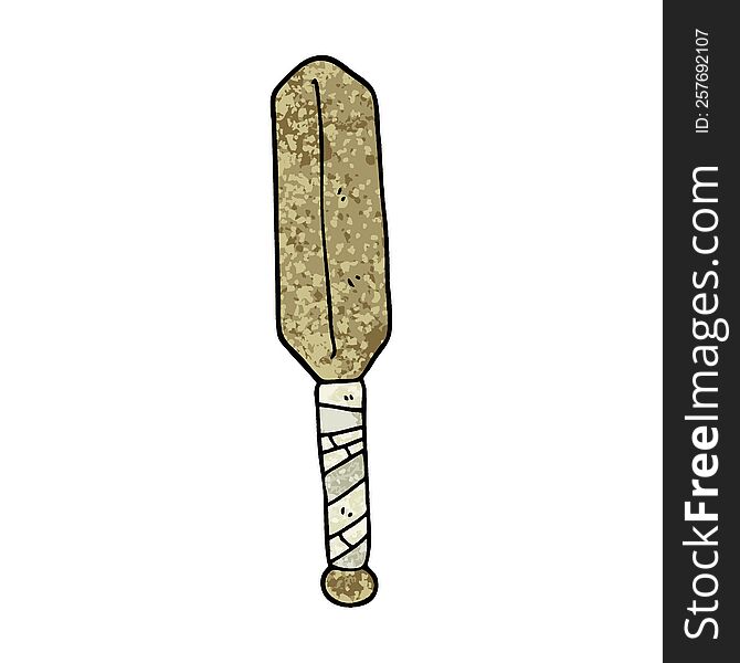 grunge textured illustration cartoon baseball bat