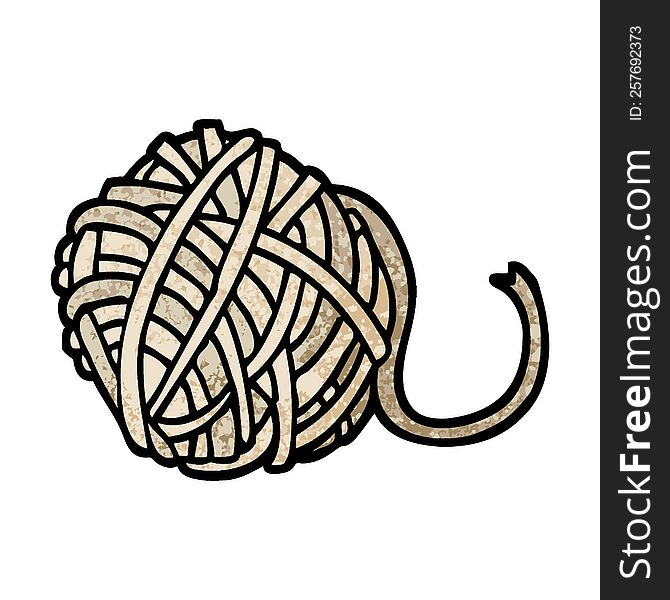 grunge textured illustration cartoon ball of string