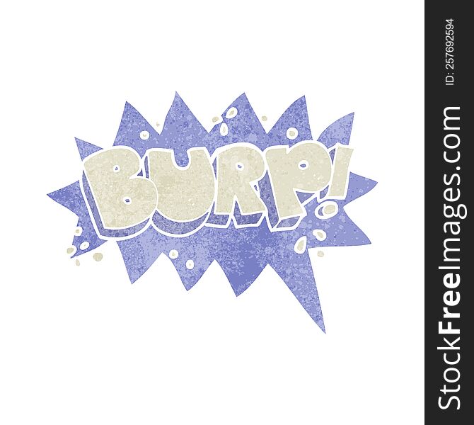 Retro Cartoon Burp Symbol