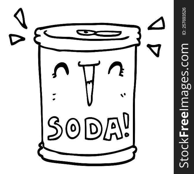 cartoon soda can