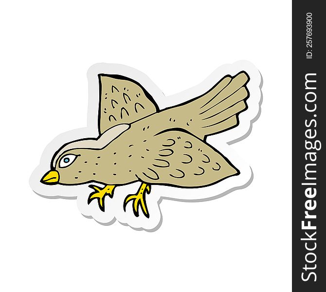 Sticker Of A Cartoon Bird