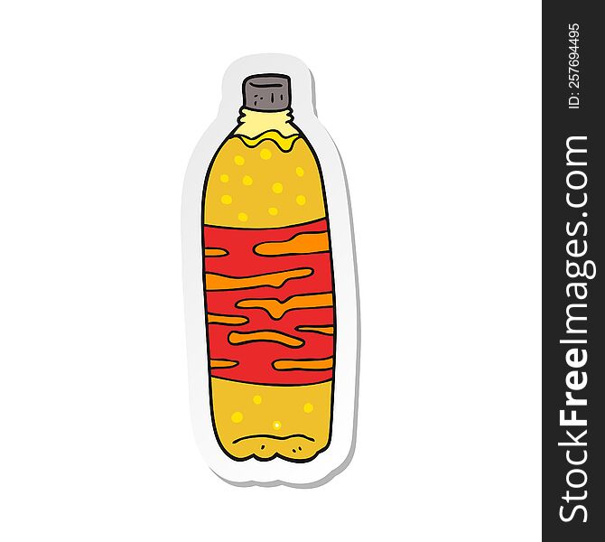 sticker of a cartoon fizzy drink