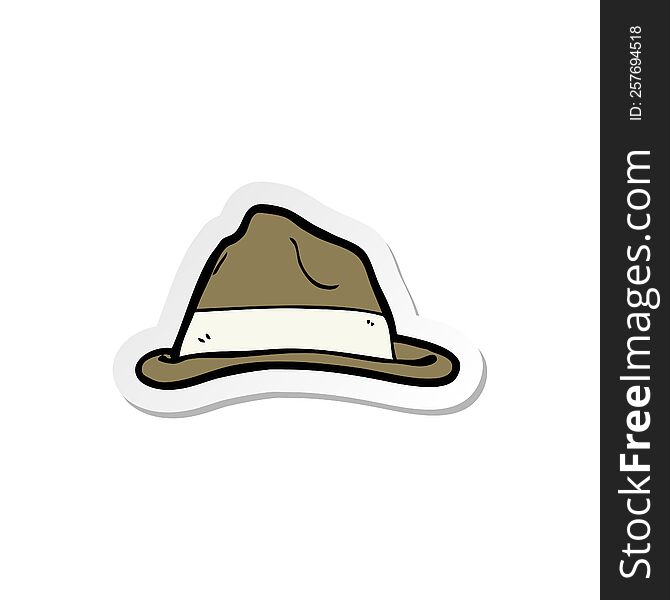 Sticker Of A Cartoon Hat