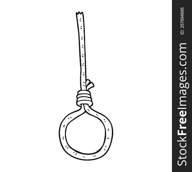 Black And White Cartoon Noose