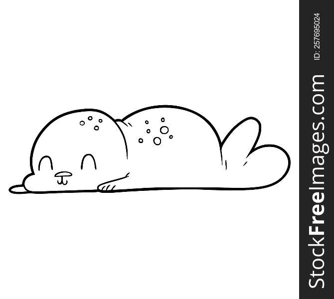 cute cartoon seal pup. cute cartoon seal pup