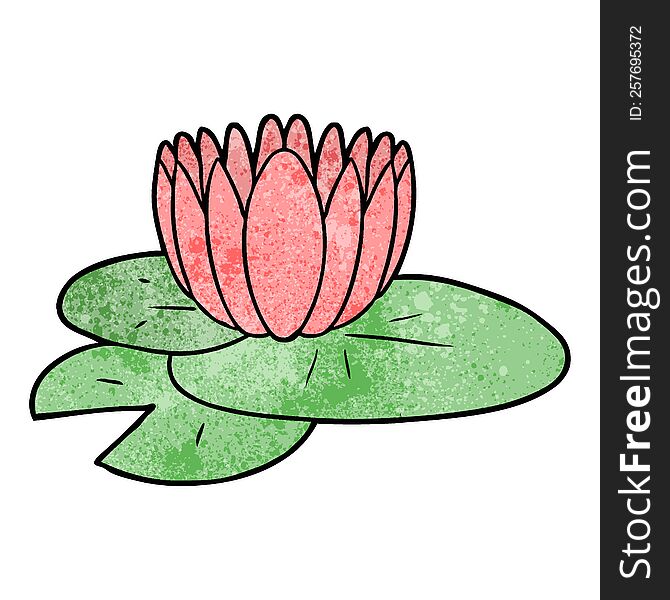 cartoon water lily. cartoon water lily