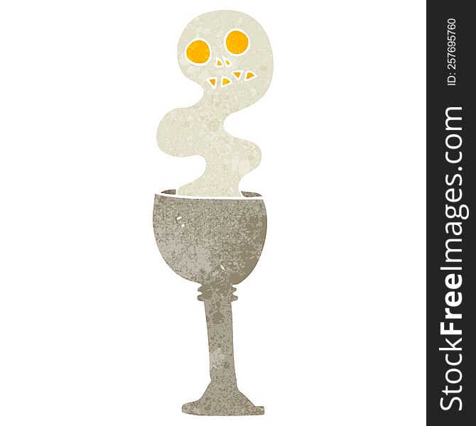 Retro Cartoon Spooky Halloween Goblet