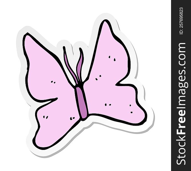 sticker of a cartoon butterfly symbol
