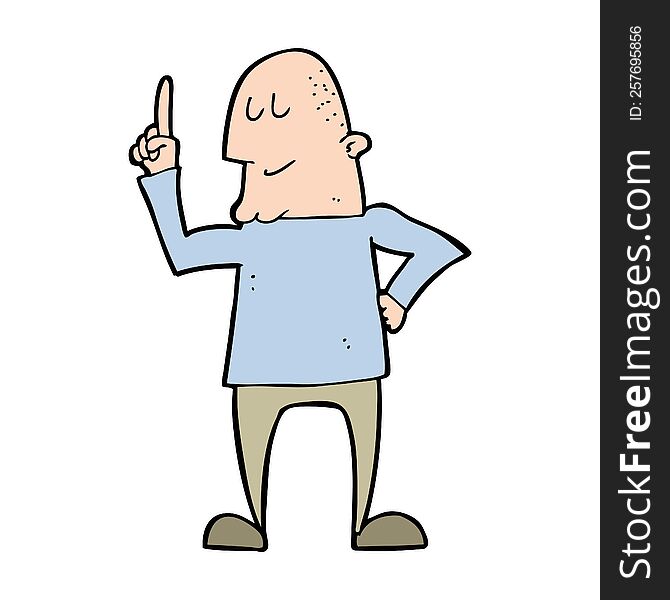 cartoon man pointing finger