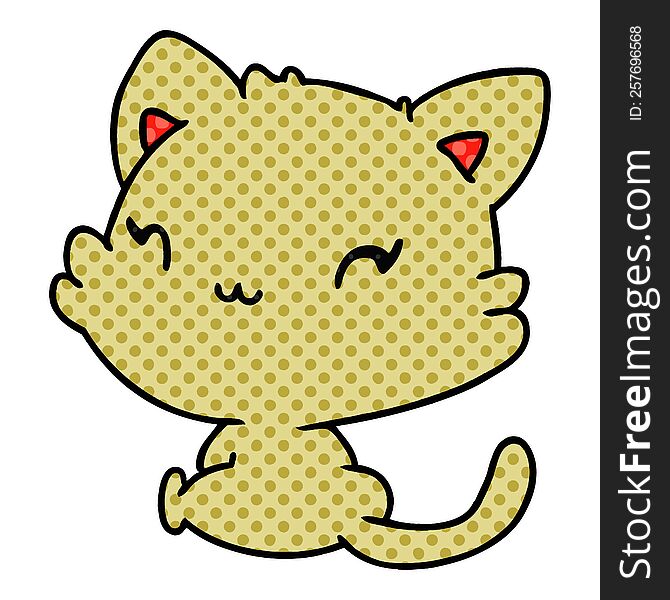 Cartoon Of Cute Kawaii Kitten