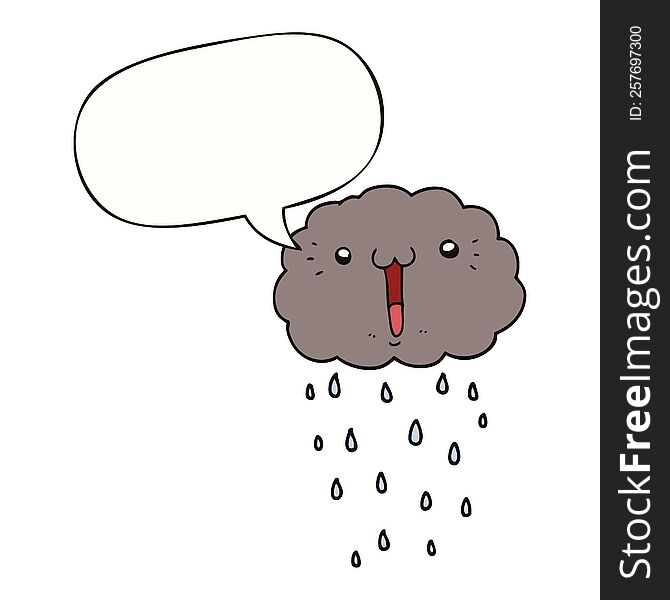 Cartoon Cloud And Speech Bubble