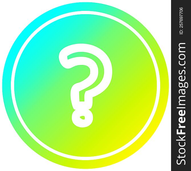 question mark circular icon with cool gradient finish. question mark circular icon with cool gradient finish