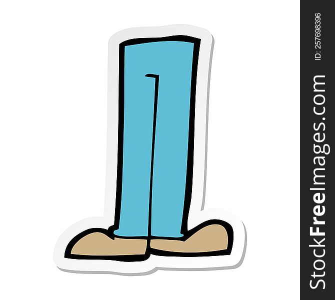 sticker of a cartoon legs