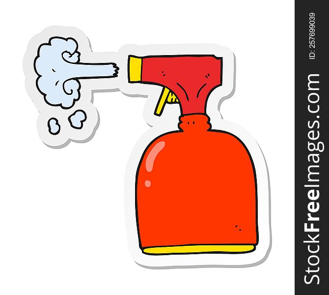 sticker of a cartoon spray bottle