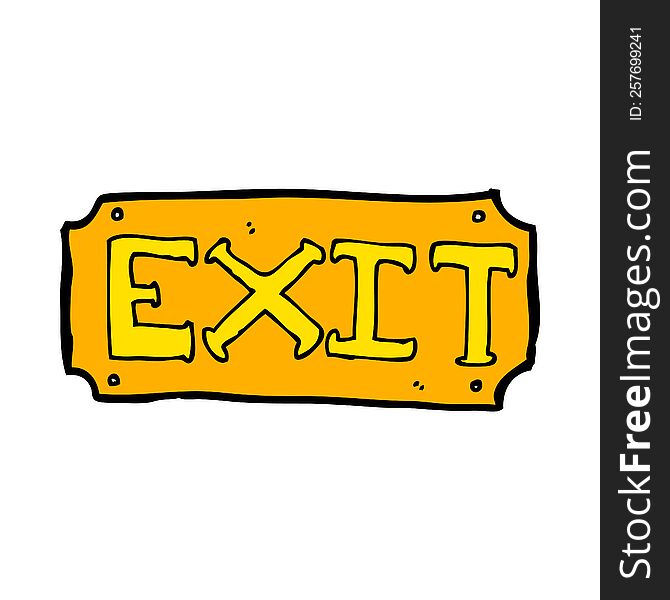 Cartoon Exit Sign