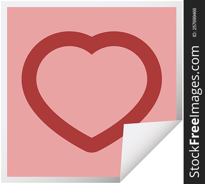 Heart Symbol Graphic Square Sticker