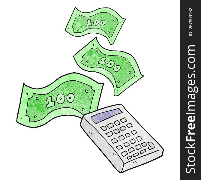 Texture Cartoon Calculator Counting Money