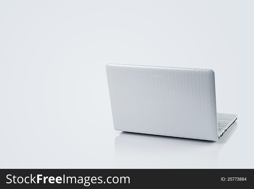 Laptop isolated on gray background with copy space. Laptop isolated on gray background with copy space