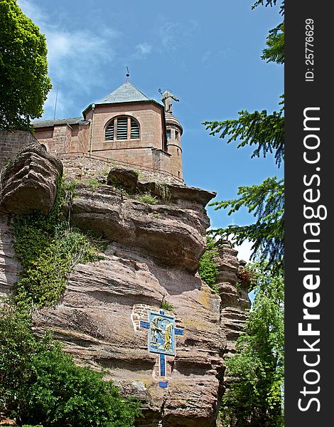 Le Mont sainte-Odile a monastery in the Vosges France