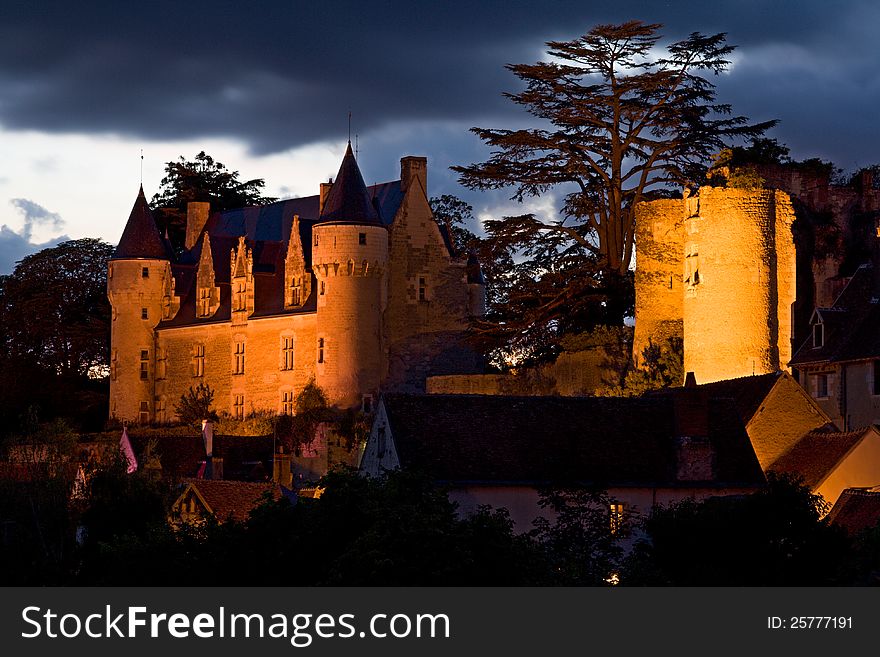 Nightshot of the castle of Montresor France