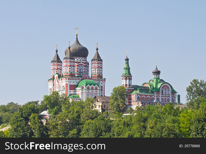 Facade Of St. Pantheleimon S Cathedral In Kiev