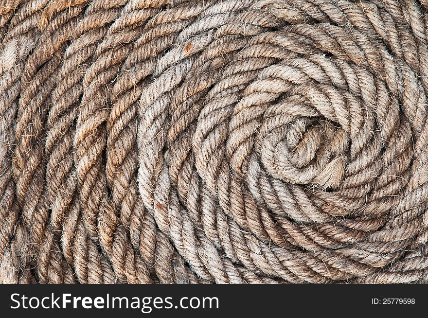 Old rope close up background