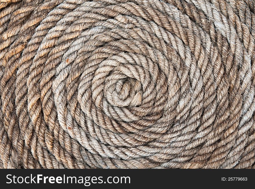 Old rope close up background