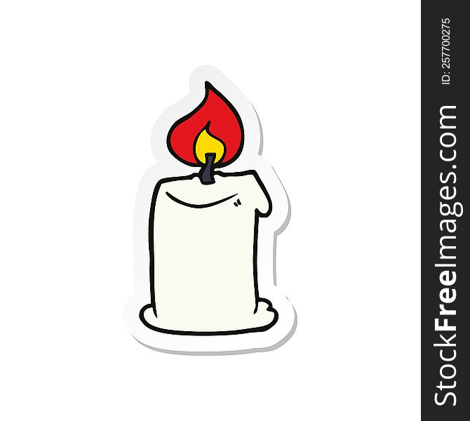 sticker of a cartoon candle