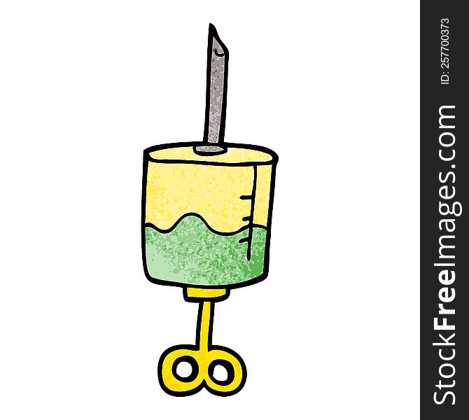 Cartoon Doodle Medical Syringe