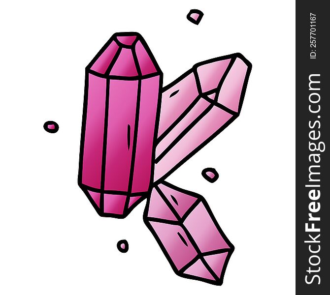 Gradient Cartoon Doodle Of Crystal Gems