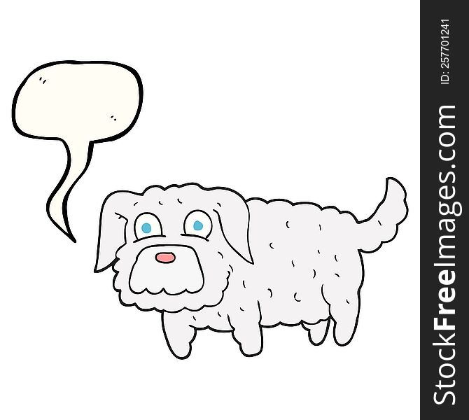 speech bubble cartoon small dog