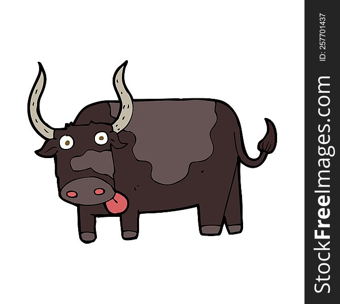 cartoon bull