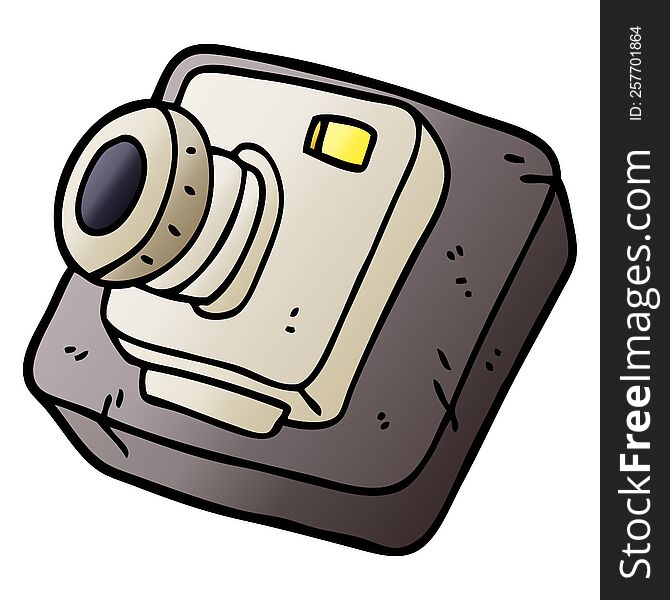 vector gradient illustration cartoon old camera