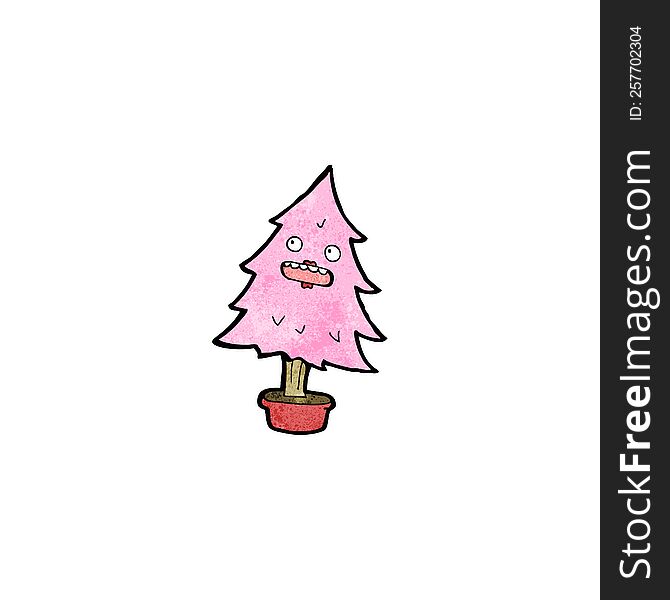 cartoon pink tree