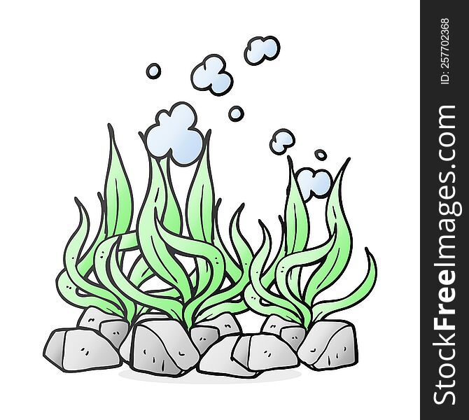 freehand drawn cartoon seaweed