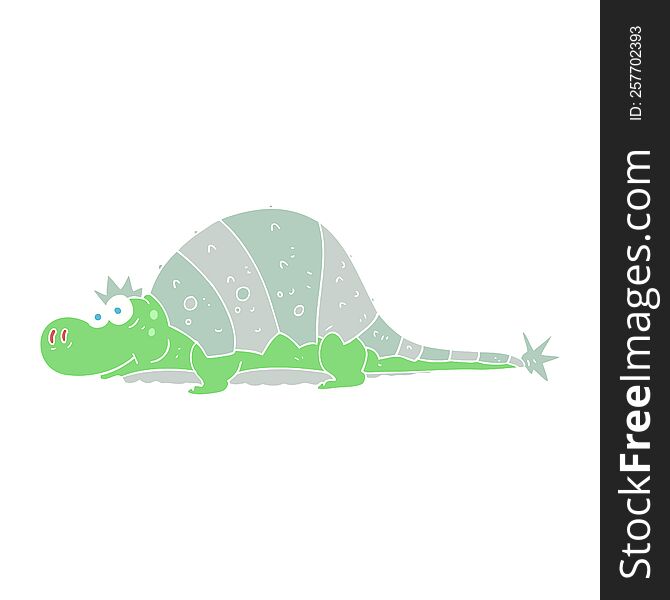flat color illustration of dinosaur. flat color illustration of dinosaur