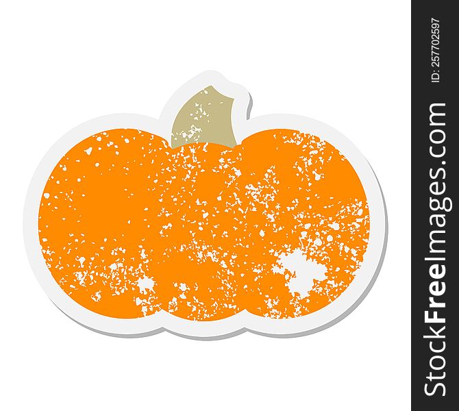 cartoon pumpkin squash grunge sticker