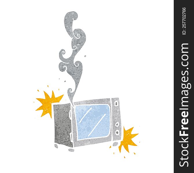 Cartoon Exploding Microwave