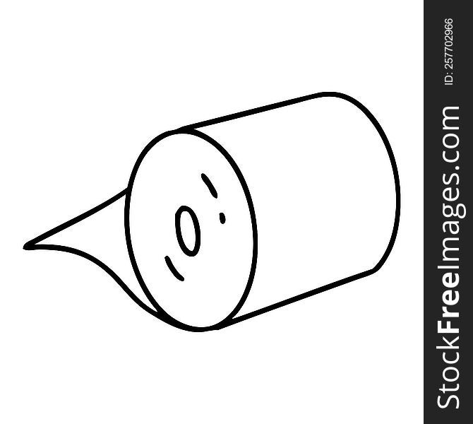 line doodle roll of toilet paper