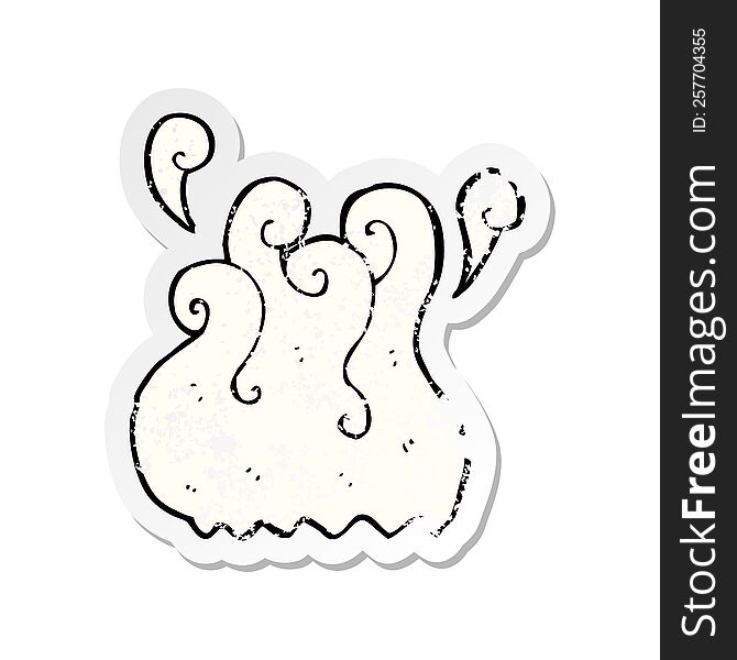 retro distressed sticker of a steam cartoon element