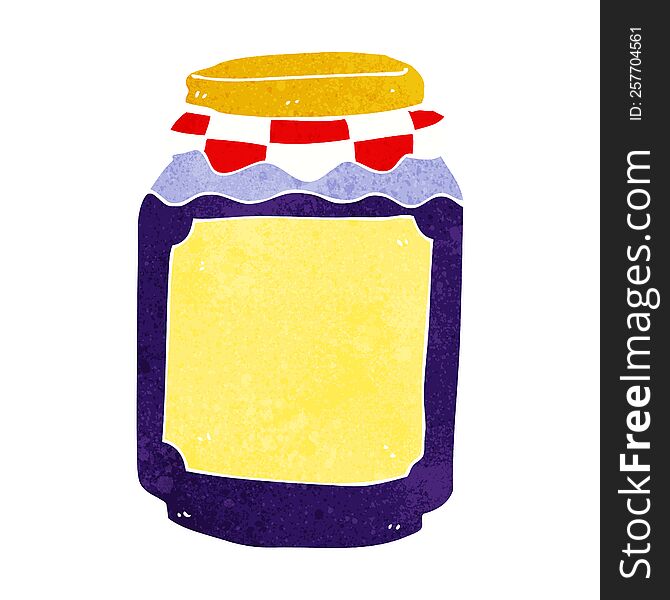 cartoon jar of jam