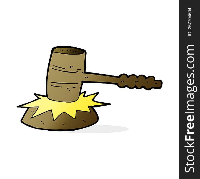 Cartoon Gavel Banging